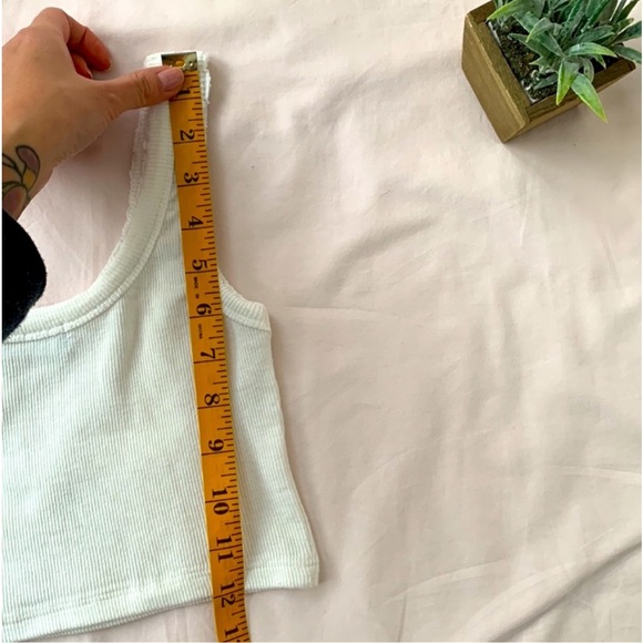 NWOT Crop tank top x2, size small, coral and white - Picture 6 of 12